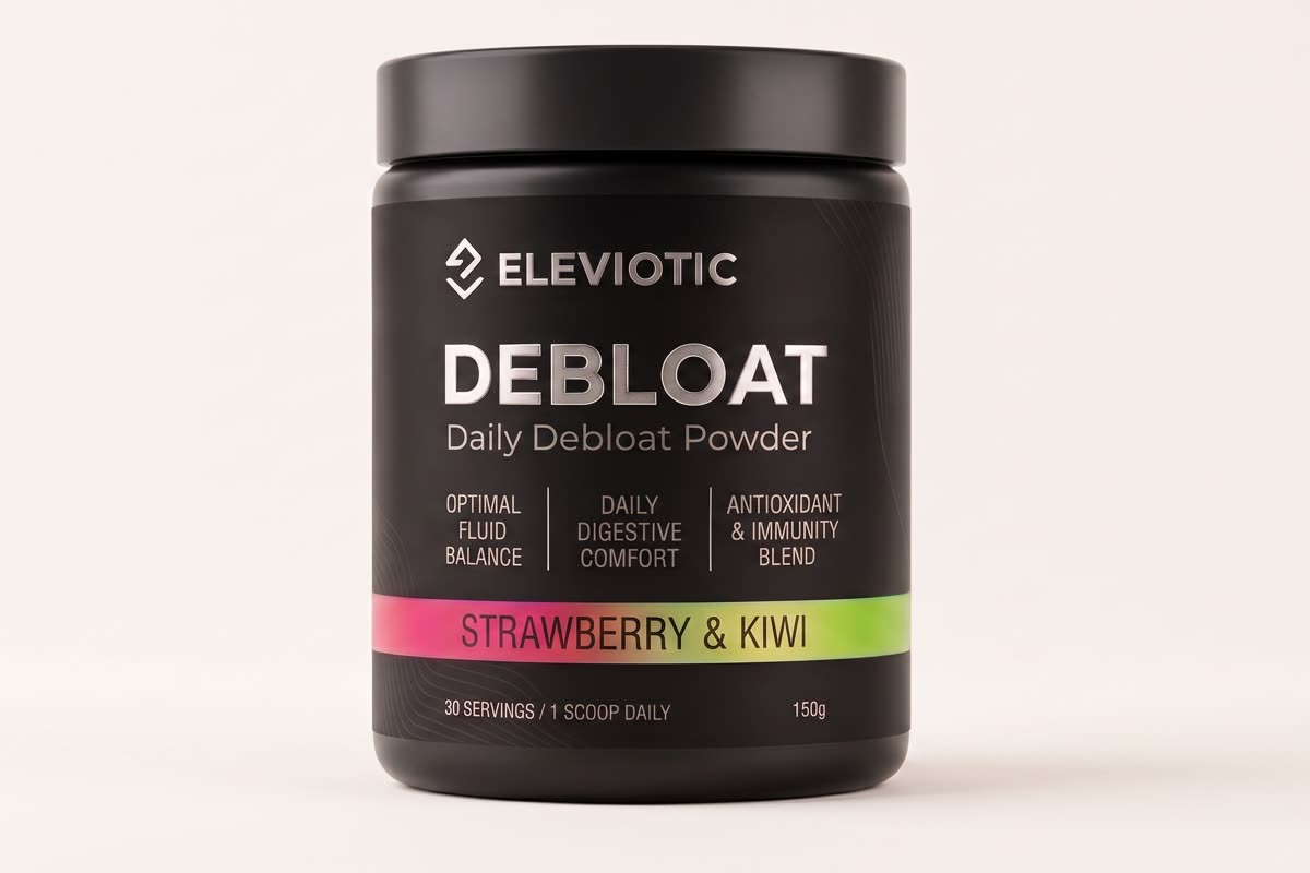 One tub of Eleviotic Debloat, Strawberry and Kiwi